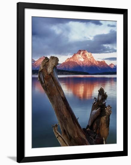 Mount Moran at Jackson Lake from Jackson Lake Dam in Grand Teton National Park, Wyoming-Melissa Southern-Framed Photographic Print