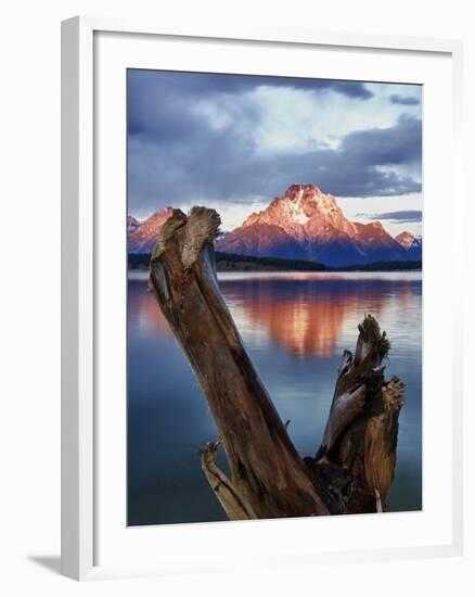 Mount Moran at Jackson Lake from Jackson Lake Dam in Grand Teton National Park, Wyoming-Melissa Southern-Framed Photographic Print