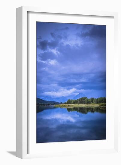 Mount Moran Rises Over Oxbow Bend On A Stormy Late Summer Morning-Bryan Jolley-Framed Photographic Print