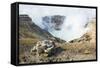 Mount Naka Active Crater Lake, Mount Aso, Kyushu, Japan, Asia-Michael Runkel-Framed Stretched Canvas