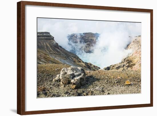 Mount Naka Active Crater Lake, Mount Aso, Kyushu, Japan, Asia-Michael Runkel-Framed Photographic Print