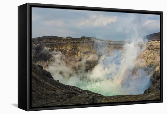 Mount Naka Active Crater Lake, Mount Aso, Kyushu, Japan, Asia-Michael Runkel-Framed Stretched Canvas