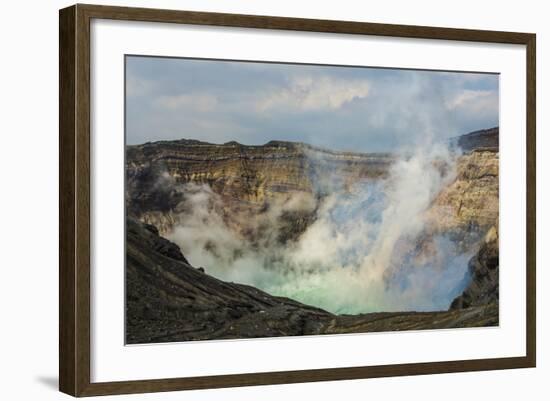 Mount Naka Active Crater Lake, Mount Aso, Kyushu, Japan, Asia-Michael Runkel-Framed Photographic Print