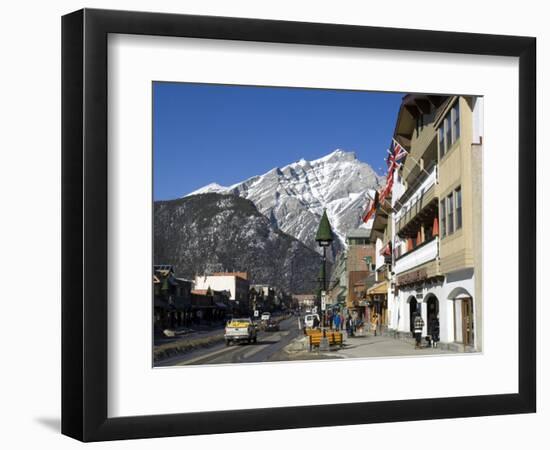 Mount Norquay and Downtown Banff, Alberta, Canada, North America-DeFreitas Michael-Framed Photographic Print