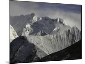 Mount Nupste from the Northside, Tibet-Michael Brown-Mounted Premium Photographic Print