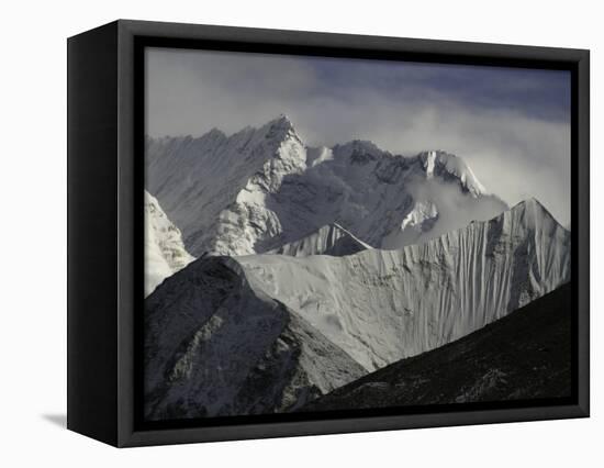 Mount Nupste from the Northside, Tibet-Michael Brown-Framed Stretched Canvas