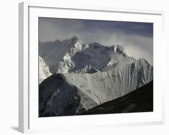 Mount Nupste from the Northside, Tibet-Michael Brown-Framed Photographic Print