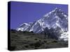 Mount Nuptse from Afar, Nepal-Michael Brown-Stretched Canvas