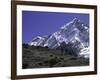 Mount Nuptse from Afar, Nepal-Michael Brown-Framed Photographic Print