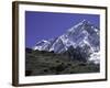 Mount Nuptse from Afar, Nepal-Michael Brown-Framed Photographic Print