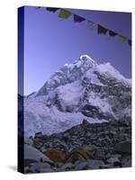 Mount Nuptse from Everest Base Camp, Nepal-Michael Brown-Stretched Canvas