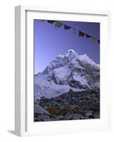 Mount Nuptse from Everest Base Camp, Nepal-Michael Brown-Framed Photographic Print