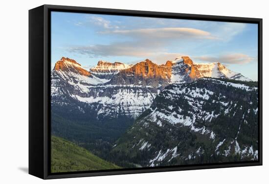 Mount Oberlin and Cannon at Glacier NP, Montana, Usa-Chuck Haney-Framed Stretched Canvas