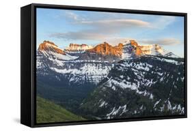 Mount Oberlin and Cannon at Glacier NP, Montana, Usa-Chuck Haney-Framed Stretched Canvas