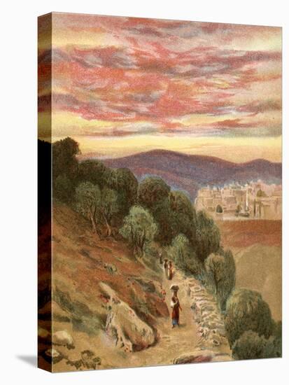 Mount of Olives and Jerusalem-Henry Andrew Harper-Stretched Canvas