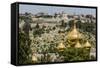 Mount of Olives, the Onion Domes of the Russian Church of Mary Magdalene-Massimo Borchi-Framed Stretched Canvas