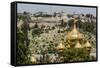 Mount of Olives, the Onion Domes of the Russian Church of Mary Magdalene-Massimo Borchi-Framed Stretched Canvas