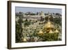 Mount of Olives, the Onion Domes of the Russian Church of Mary Magdalene-Massimo Borchi-Framed Photographic Print