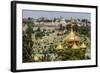 Mount of Olives, the Onion Domes of the Russian Church of Mary Magdalene-Massimo Borchi-Framed Photographic Print