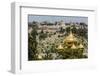 Mount of Olives, the Onion Domes of the Russian Church of Mary Magdalene-Massimo Borchi-Framed Photographic Print