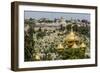 Mount of Olives, the Onion Domes of the Russian Church of Mary Magdalene-Massimo Borchi-Framed Photographic Print