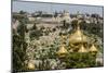 Mount of Olives, the Onion Domes of the Russian Church of Mary Magdalene-Massimo Borchi-Mounted Photographic Print