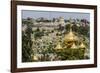 Mount of Olives, the Onion Domes of the Russian Church of Mary Magdalene-Massimo Borchi-Framed Photographic Print