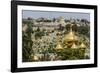 Mount of Olives, the Onion Domes of the Russian Church of Mary Magdalene-Massimo Borchi-Framed Photographic Print