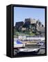 Mount Orgueil Castle and Harbour, Gorey, Grouville, Jersey, Channel Islands, United Kingdom-Neale Clarke-Framed Stretched Canvas