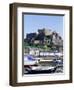 Mount Orgueil Castle and Harbour, Gorey, Grouville, Jersey, Channel Islands, United Kingdom-Neale Clarke-Framed Photographic Print