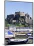 Mount Orgueil Castle and Harbour, Gorey, Grouville, Jersey, Channel Islands, United Kingdom-Neale Clarke-Mounted Photographic Print