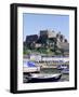 Mount Orgueil Castle and Harbour, Gorey, Grouville, Jersey, Channel Islands, United Kingdom-Neale Clarke-Framed Photographic Print