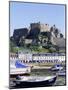 Mount Orgueil Castle and Harbour, Gorey, Grouville, Jersey, Channel Islands, United Kingdom-Neale Clarke-Mounted Photographic Print