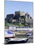 Mount Orgueil Castle and Harbour, Gorey, Grouville, Jersey, Channel Islands, United Kingdom-Neale Clarke-Mounted Photographic Print