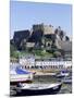 Mount Orgueil Castle and Harbour, Gorey, Grouville, Jersey, Channel Islands, United Kingdom-Neale Clarke-Mounted Photographic Print