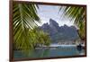 Mount Otemanu As Seen Through Palm Fronds At The Four Seasons Bora Bora. French Polynesia-Karine Aigner-Framed Photographic Print