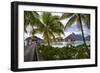 Mount Otemanu In The Distance Of The Over Water Bungalows At The Four Seasons Bora Bora-Karine Aigner-Framed Photographic Print