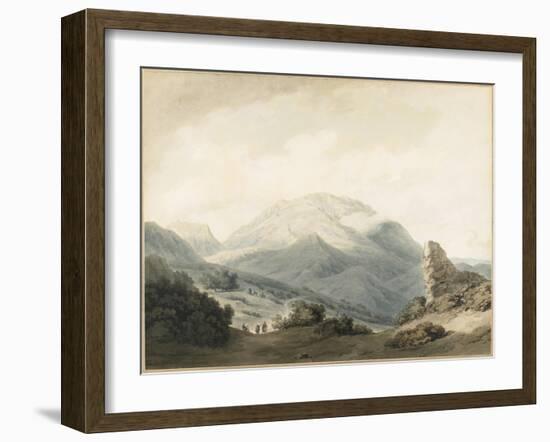 Mount Parnassus from the Road Between Livadia and Delphi, C. 1790-John Robert Cozens-Framed Giclee Print