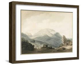 Mount Parnassus from the Road Between Livadia and Delphi, C. 1790-John Robert Cozens-Framed Giclee Print