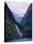 Mount Pembroke, Harrison Cove, Bowen Falls, Milford Sound, Otago, South Island, New Zealand-Ken Gillham-Stretched Canvas