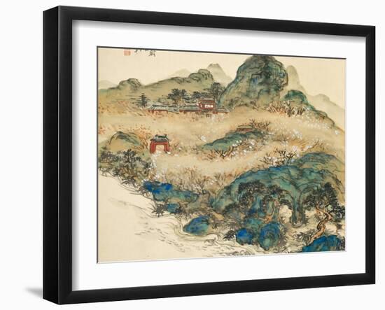 Mount Penglai (Mountain of Immortal), 1924-Tessai Tomioka-Framed Giclee Print