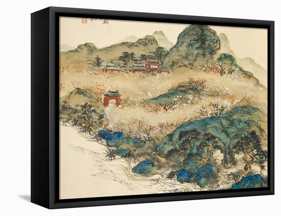 Mount Penglai (Mountain of Immortal), 1924-Tessai Tomioka-Framed Stretched Canvas