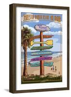 Mount Pleasant, South Carolina - Destination Signs-Lantern Press-Framed Art Print