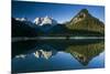 Mount Prisojnik (2,547M) and Mount Razor (2,601M) with Reflection in a Lake, Triglav Np, Slovenia-Zupanc-Mounted Photographic Print