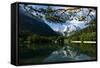 Mount Prisojnik (2,547M) and Mount Razor (2,601M) with Reflection in Pond, Triglav Np, Slovenia-Zupanc-Framed Stretched Canvas