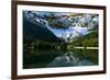 Mount Prisojnik (2,547M) and Mount Razor (2,601M) with Reflection in Pond, Triglav Np, Slovenia-Zupanc-Framed Photographic Print