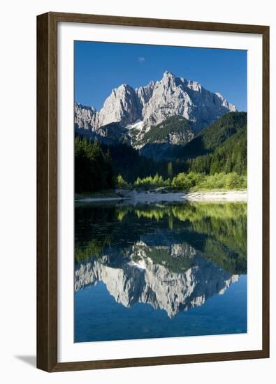 Mount Prisojnik (2,547M) with Reflection in a Small Pond , Kranjska Gora, Triglav Np, Slovenia-Zupanc-Framed Premium Photographic Print