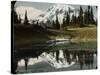 Mount Rainier and One of the Reflection Lakes, 1917-Ashael Curtis-Stretched Canvas