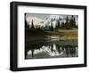 Mount Rainier and One of the Reflection Lakes, 1917-Ashael Curtis-Framed Giclee Print