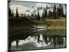 Mount Rainier and One of the Reflection Lakes, 1917-Ashael Curtis-Mounted Giclee Print